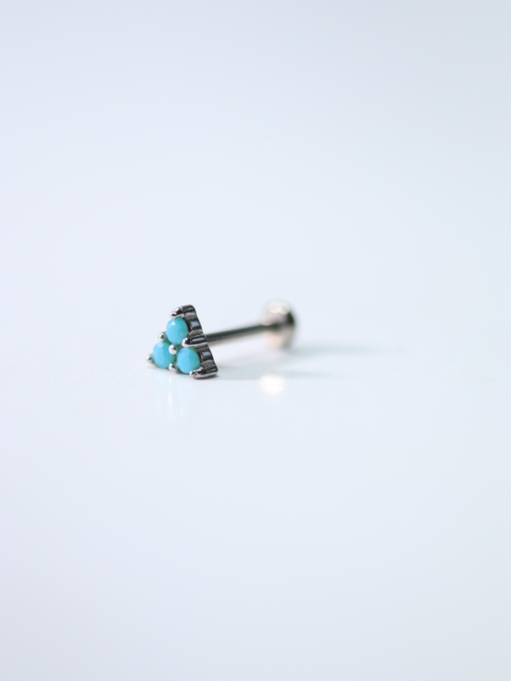cute tri turquoise barbel piercing New